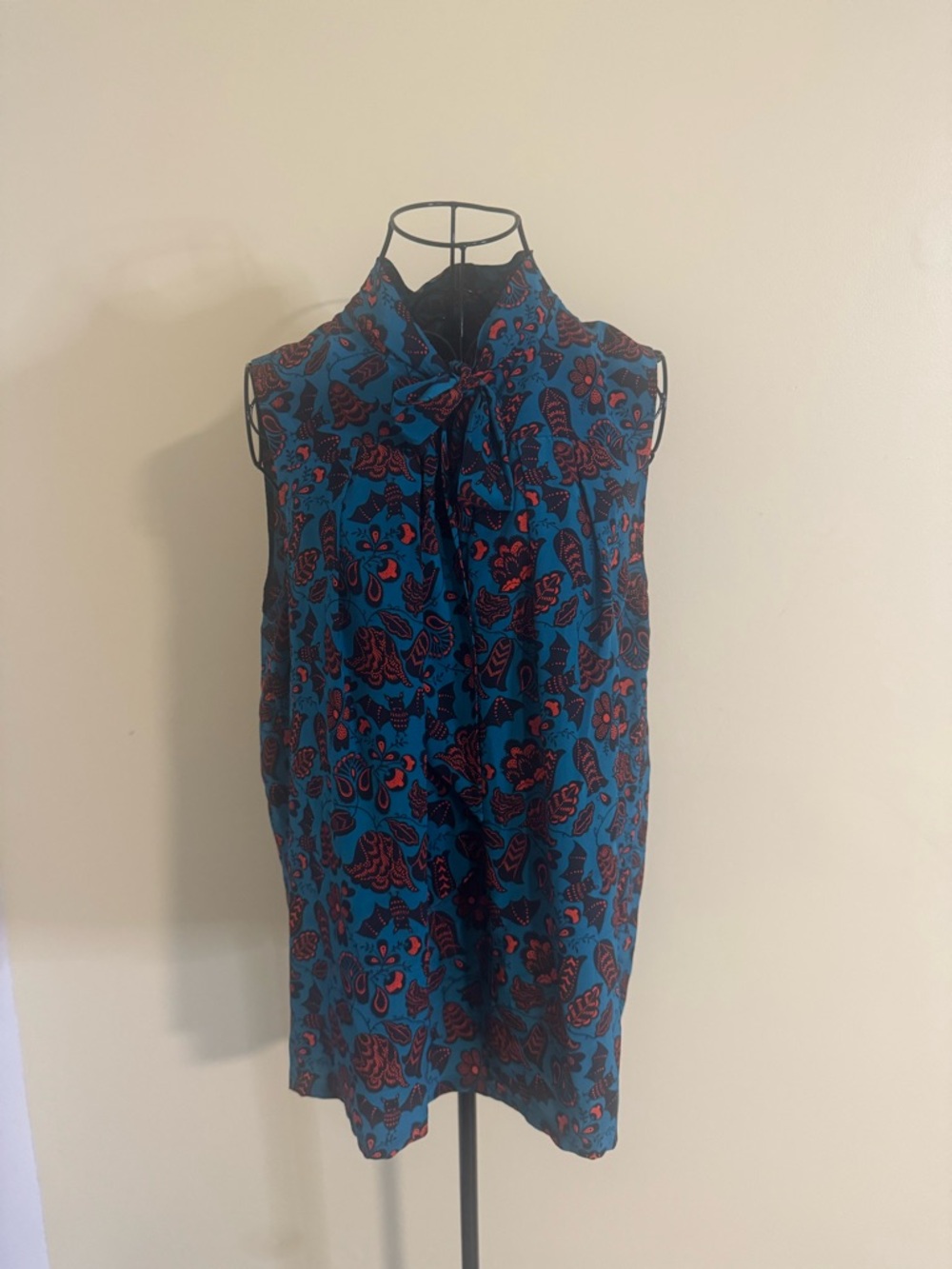 Marc by Marc Jacob Patterned Tie Front Blouse Size Medium